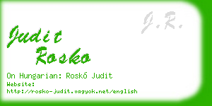 judit rosko business card